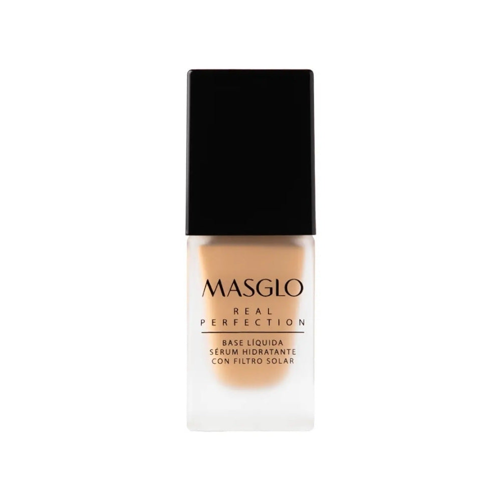 BASE LIQUIDA MASGLO REAL PERFECTION OSCURO 1 FRASCO 20 G
