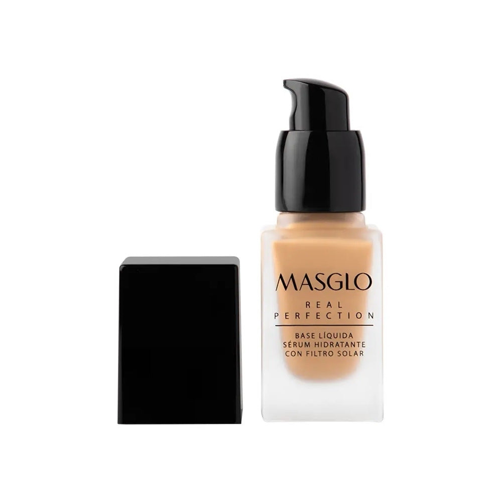BASE LIQUIDA MASGLO REAL PERFECTION OSCURO 1 FRASCO 20 G
