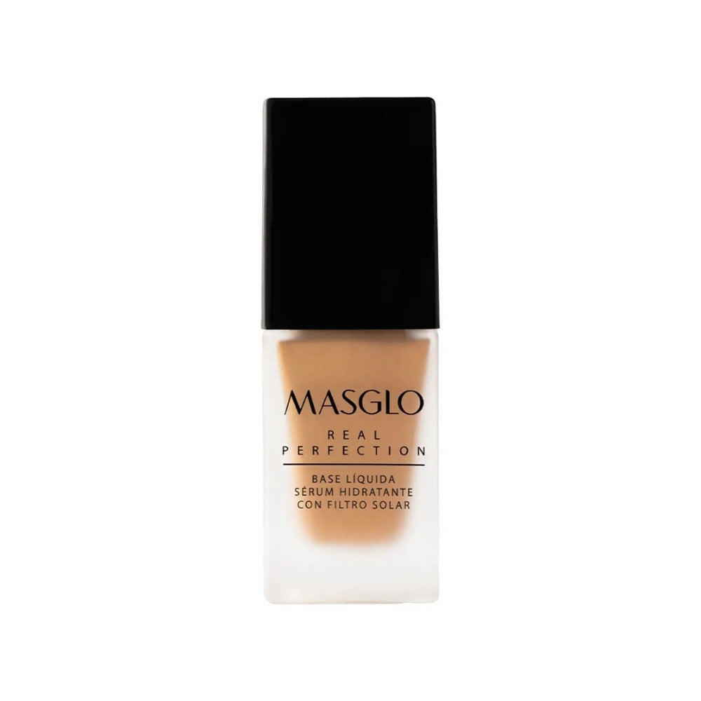 BASE LIQUIDA MASGLO REAL PERFECTION OSCURO 2 FRASCO 20 G