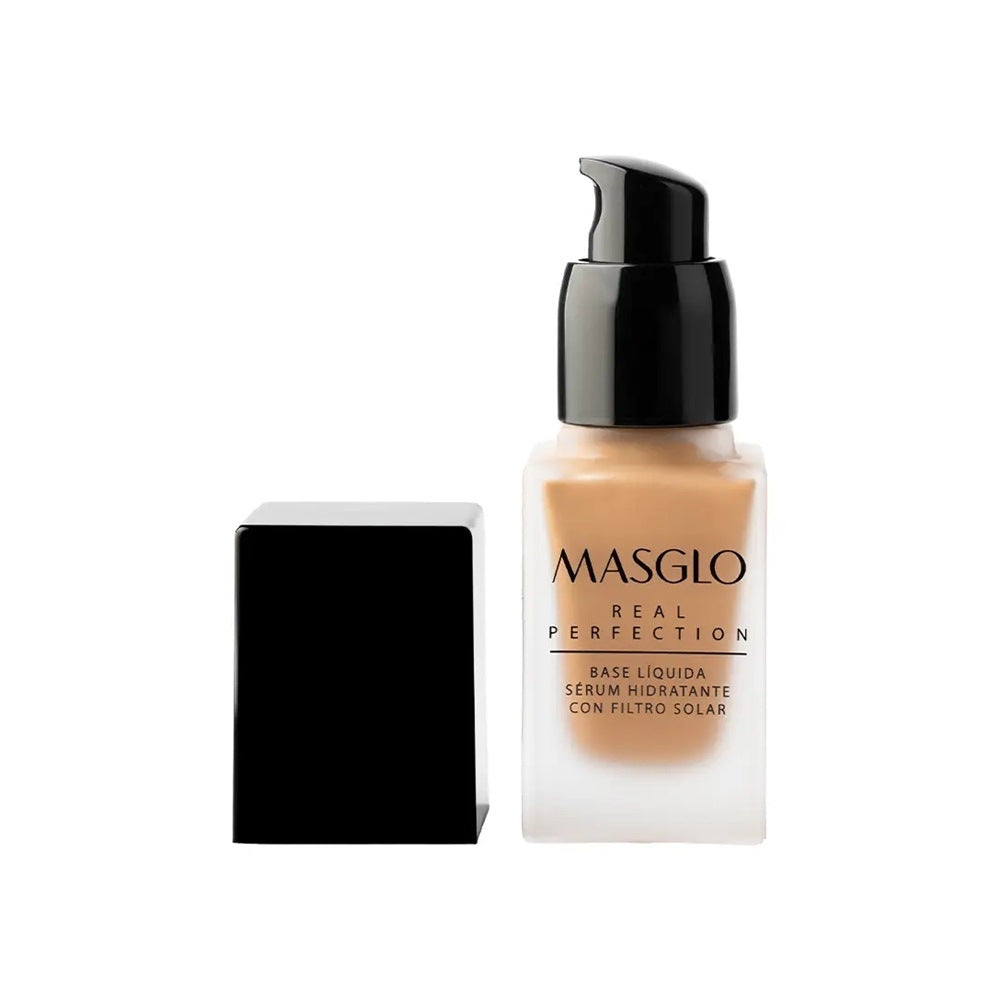 BASE LIQUIDA MASGLO REAL PERFECTION OSCURO 2 FRASCO 20 G