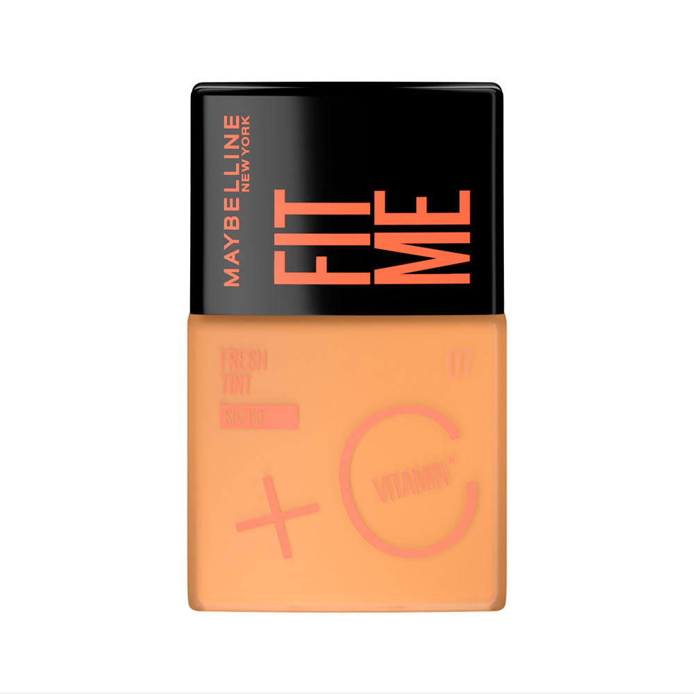 BASE LIQUIDA MAYBELLINE FIT ME FRESH TINT SPF 50 TONO 07 FRASCO GOTERO 30 ML