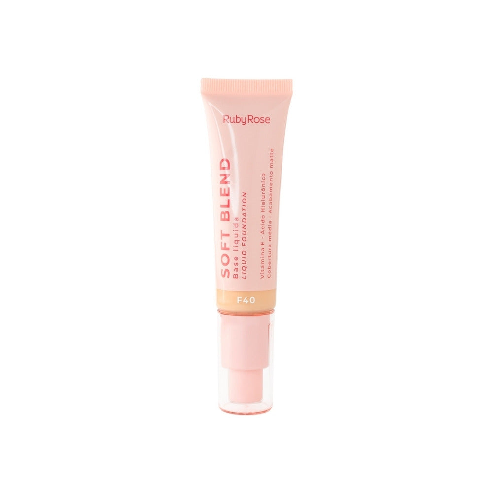BASE LIQUIDA RUBY ROSE SOFT BELND F40 TUBO X 1 UND