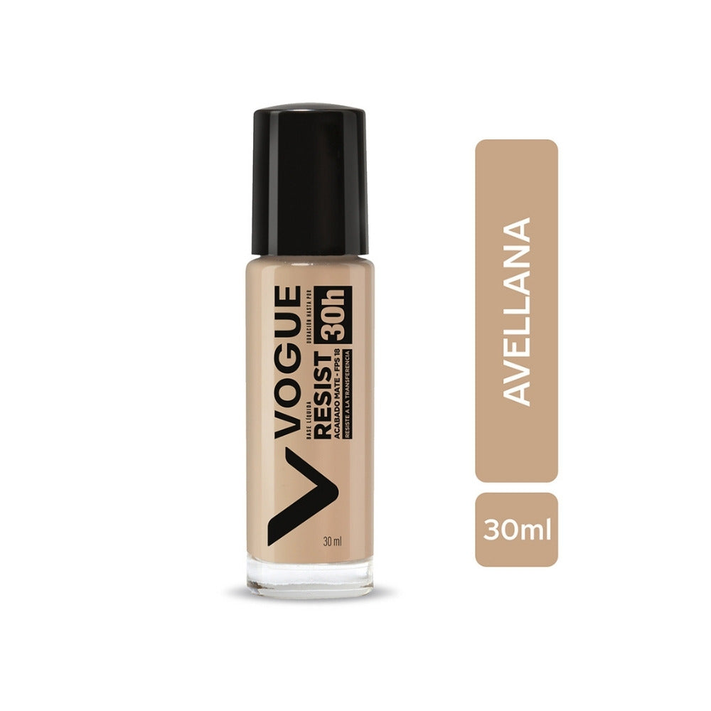 BASE LIQUIDA VOGUE RESIST AVELLANA FRASCO 30 ML
