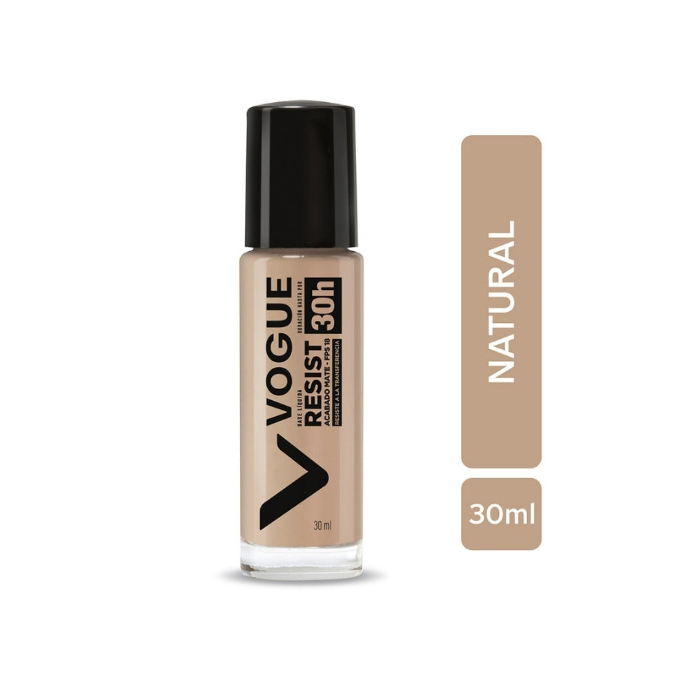 BASE LIQUIDA VOGUE RESIST NATURAL FRASCO 30 ML
