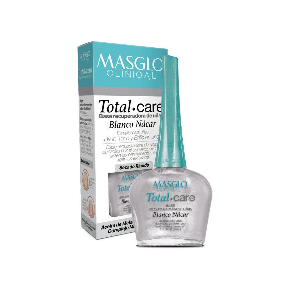 BASE MASGLO CLINICAL TOTAL CARE BLANCO NACAR FRASCO 13.5 ML
