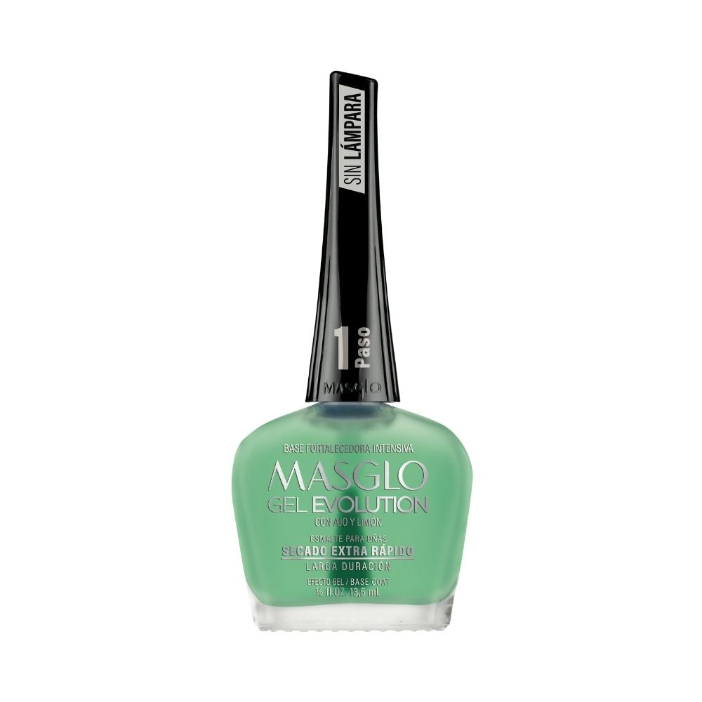 BASE MASGLO FORTALECEDORA 13.5 ML AJO Y LIMON FRASCO X 1 UND