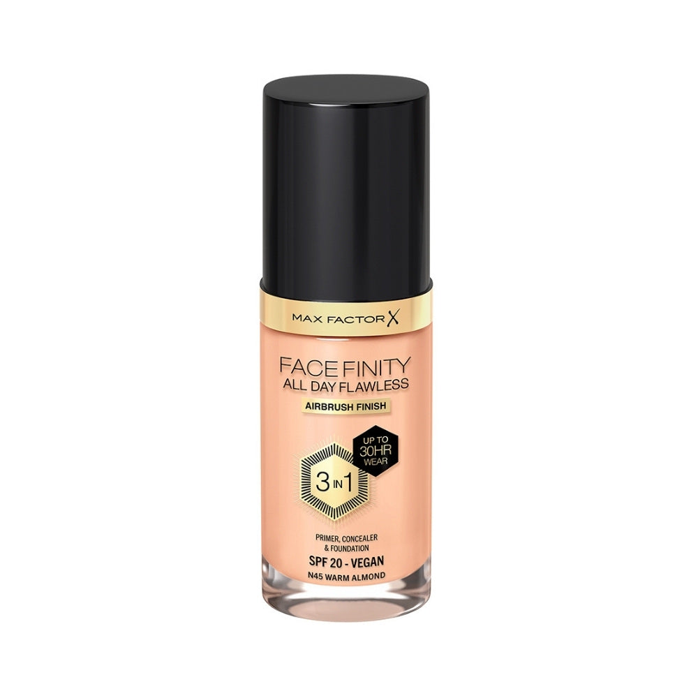BASE MAX FACTOR FACEFINITY 45 WARM ALMOND TUBO 30 ML