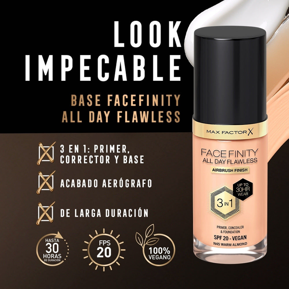 BASE MAX FACTOR FACEFINITY 70 WARM SAND TUBO 30 ML