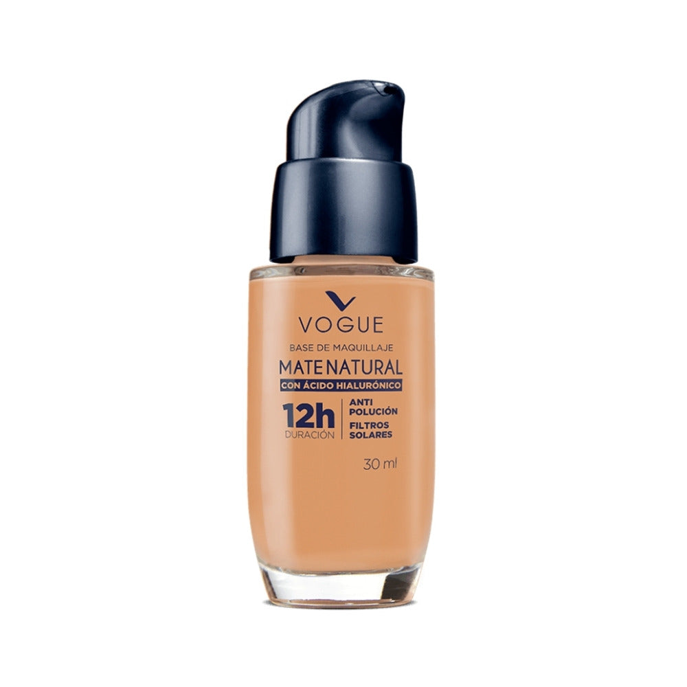 BASE VOGUE MATE NATURAL BRONCE+++ FRASCO VÁLVULA 30 ML