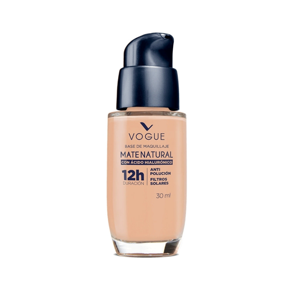 BASE VOGUE MATE NATURAL TRIGO FRASCO VÁLVULA 30 ML