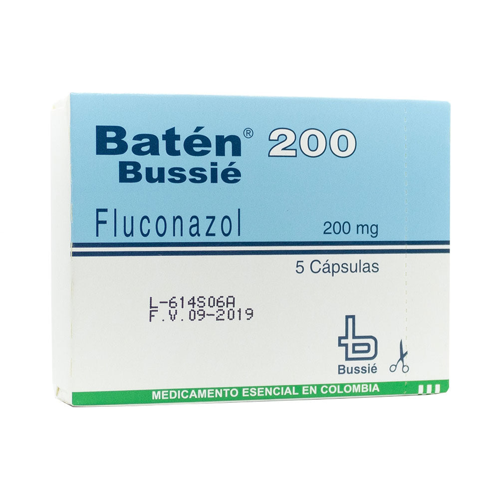 BATEN CAPSULAS 200 MG CAJA X 5 UNDS
