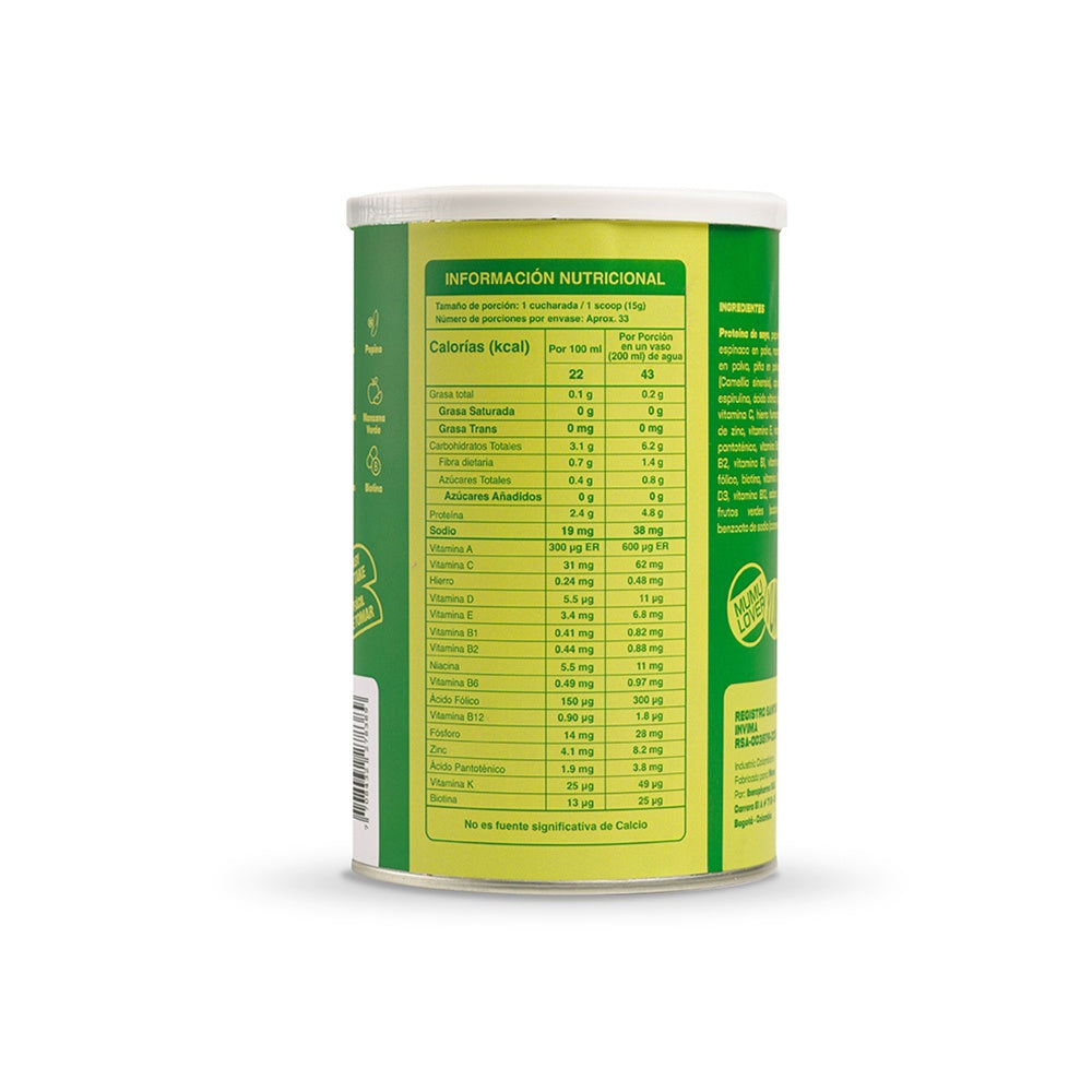 BATIDO VERDE MUMU POLVO POTE 500 G