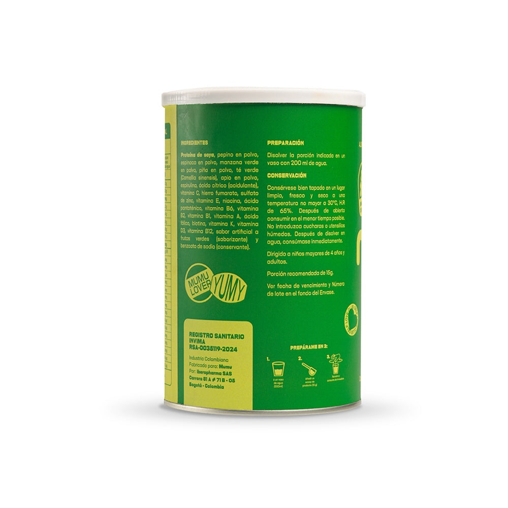 BATIDO VERDE MUMU POLVO POTE 500 G