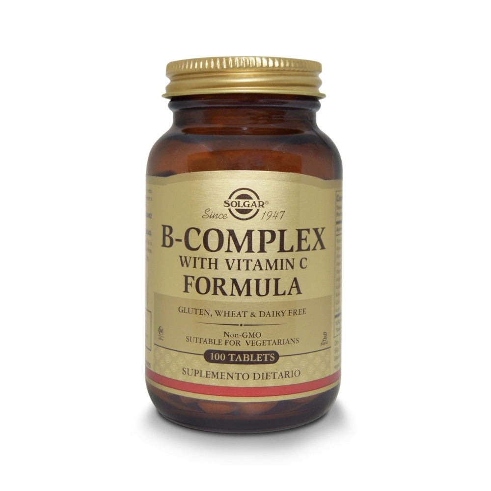 B-COMPLEX VITAMIN C SOLGAR TABLETAS FRASCO X 100 UNDS