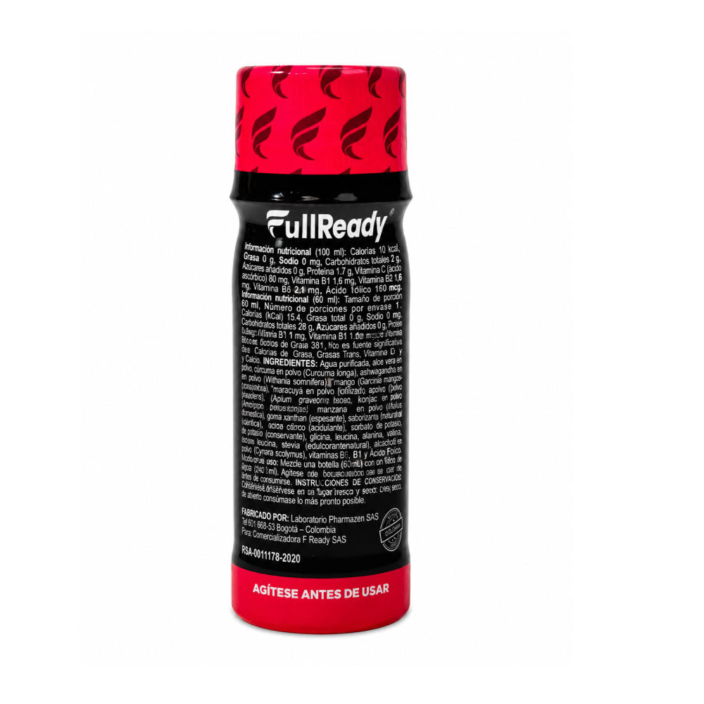 BEBIDA FUNCIONAL FULLREADY NEXT PARTY SIN AZUCAR FRASCO 60 ML