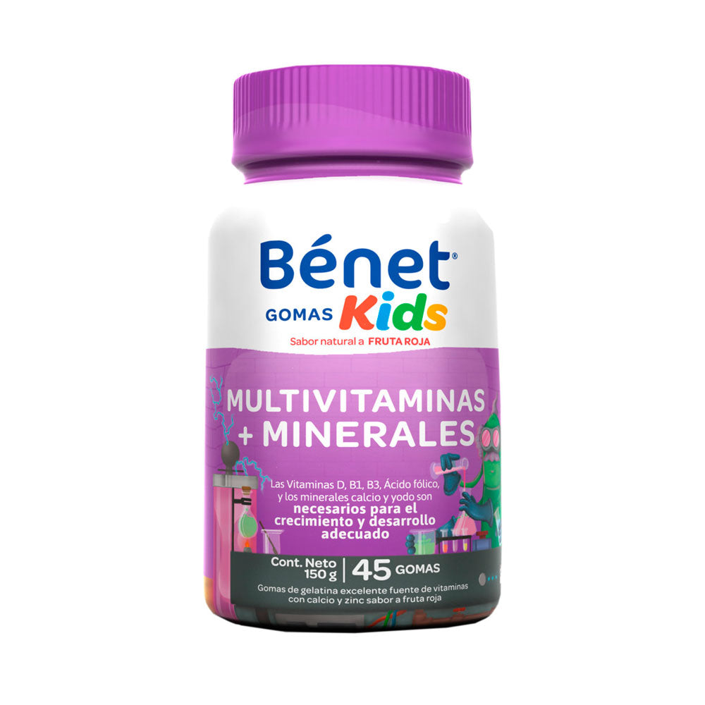 BENET KIDS MULTIVIT+MINERALES GOMAS FRASCO X 45 UNDS