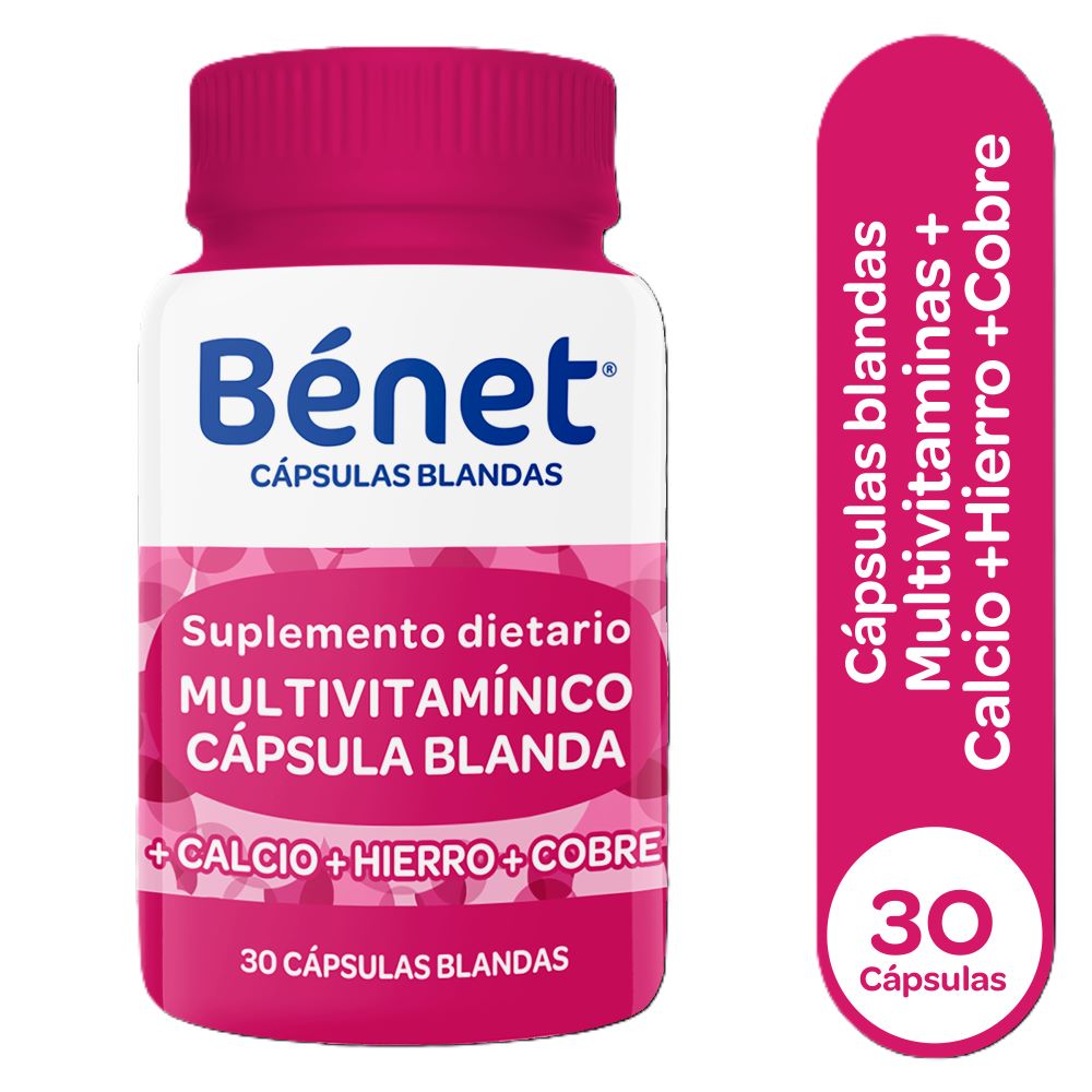 BENET MULTIVITAMINICO MUJER CAPSULAS FRASCO X 30 UNDS