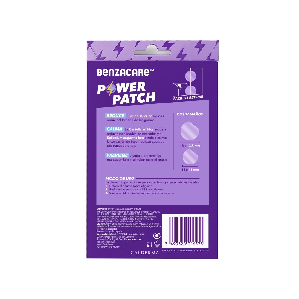 BENZACARE POWER PATCH PARCHES CAJA X 36 UNDS