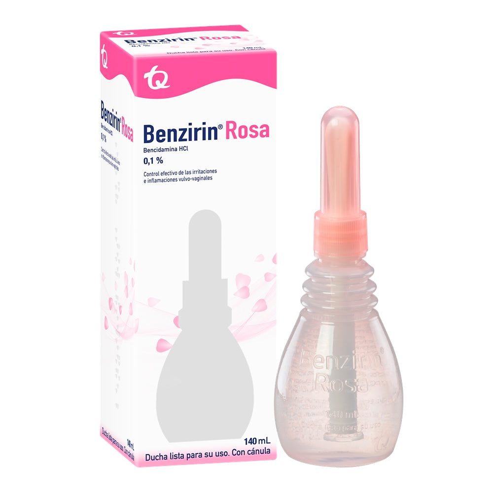 BENZIRIN ROSA CANULA DUCHA VAGINAL CAJA 140 ML