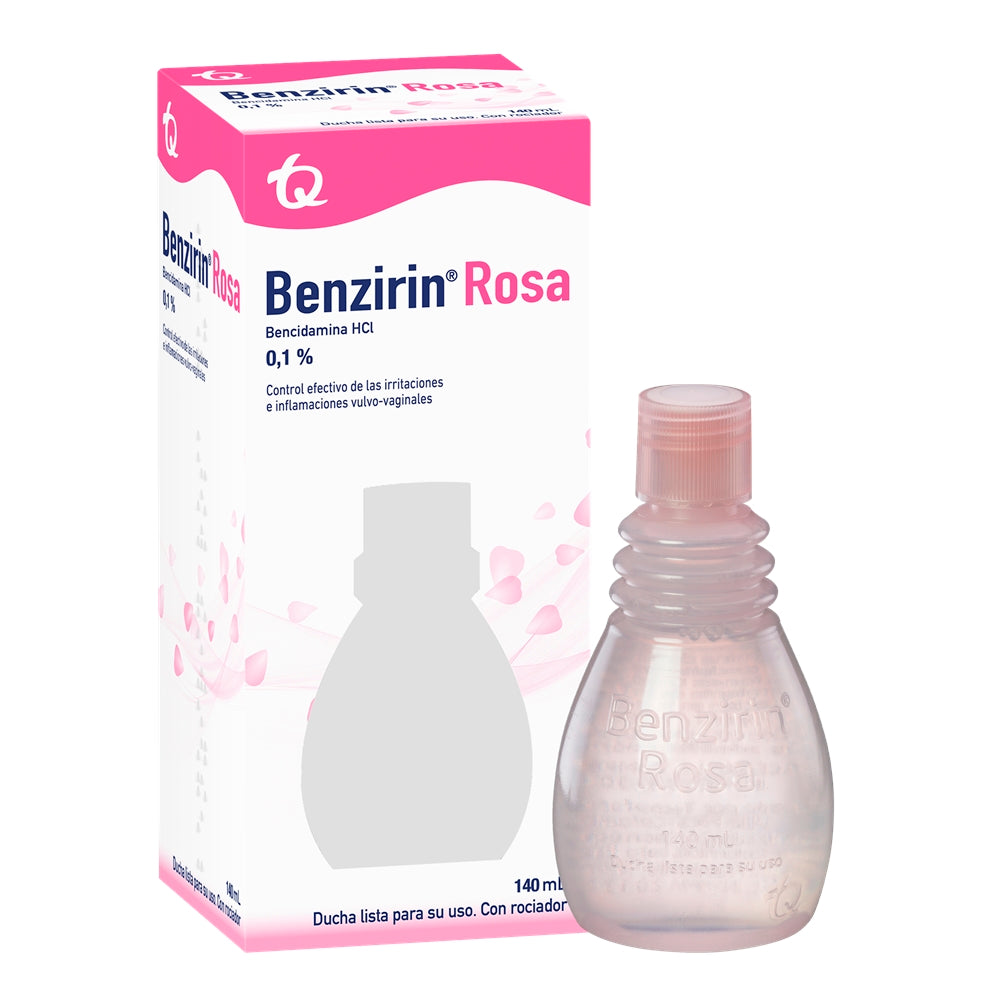 BENZIRIN ROSA ROCIADOR DUCHA VAGINAL CAJA 140 ML