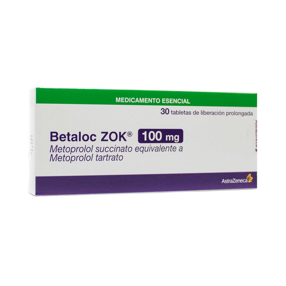 BETALOC ZOK (RG) COMPRIMIDOS 100 MG CAJA X 30 UNDS