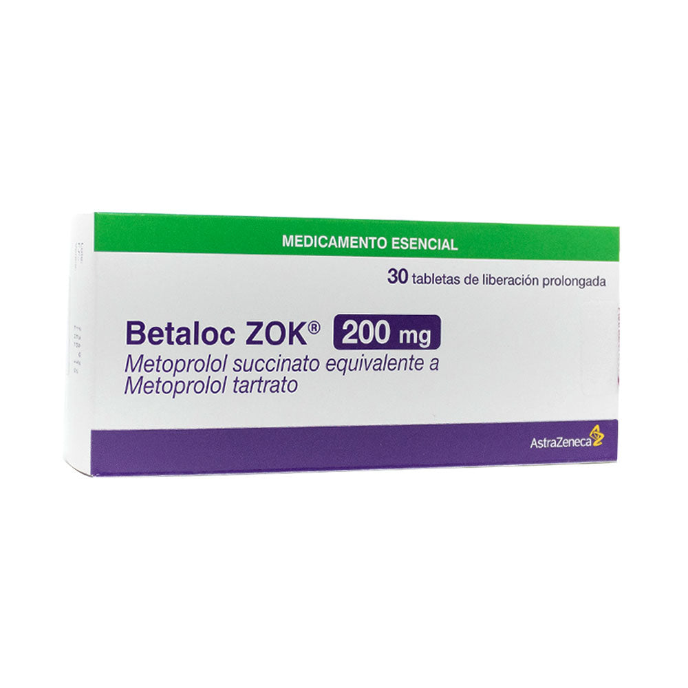 BETALOC ZOK (RG) TABLETAS 200 MG CAJA X 30 UNDS