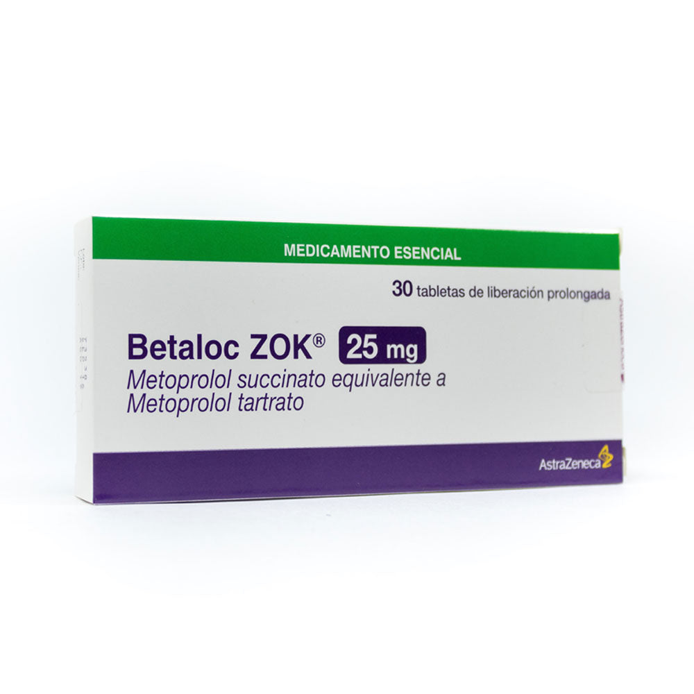 BETALOC ZOK (RG) TABLETAS 25 MG CAJA X 30 UNDS