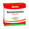BETAMETASONA GENFAR 2ML AMPOLLAS 8 MG CAJA X 10 UNDS