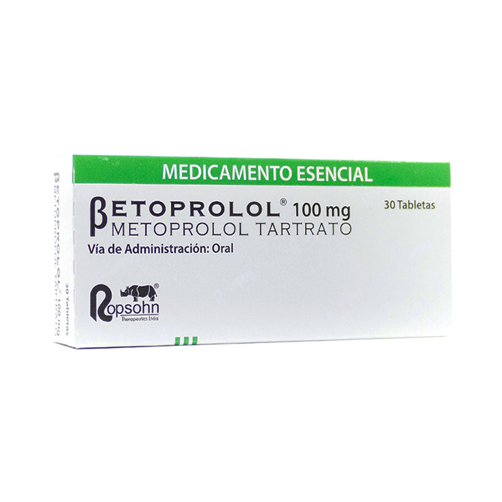 BETOPROLOL TABLETAS 100 MG CAJA X 30 UNDS