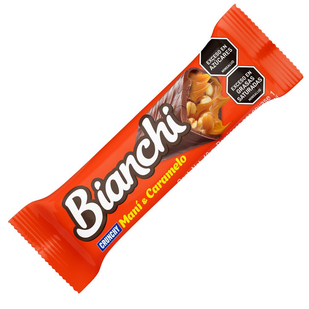 BIANCHI CARAMELO Y MANI BARRA 40 G