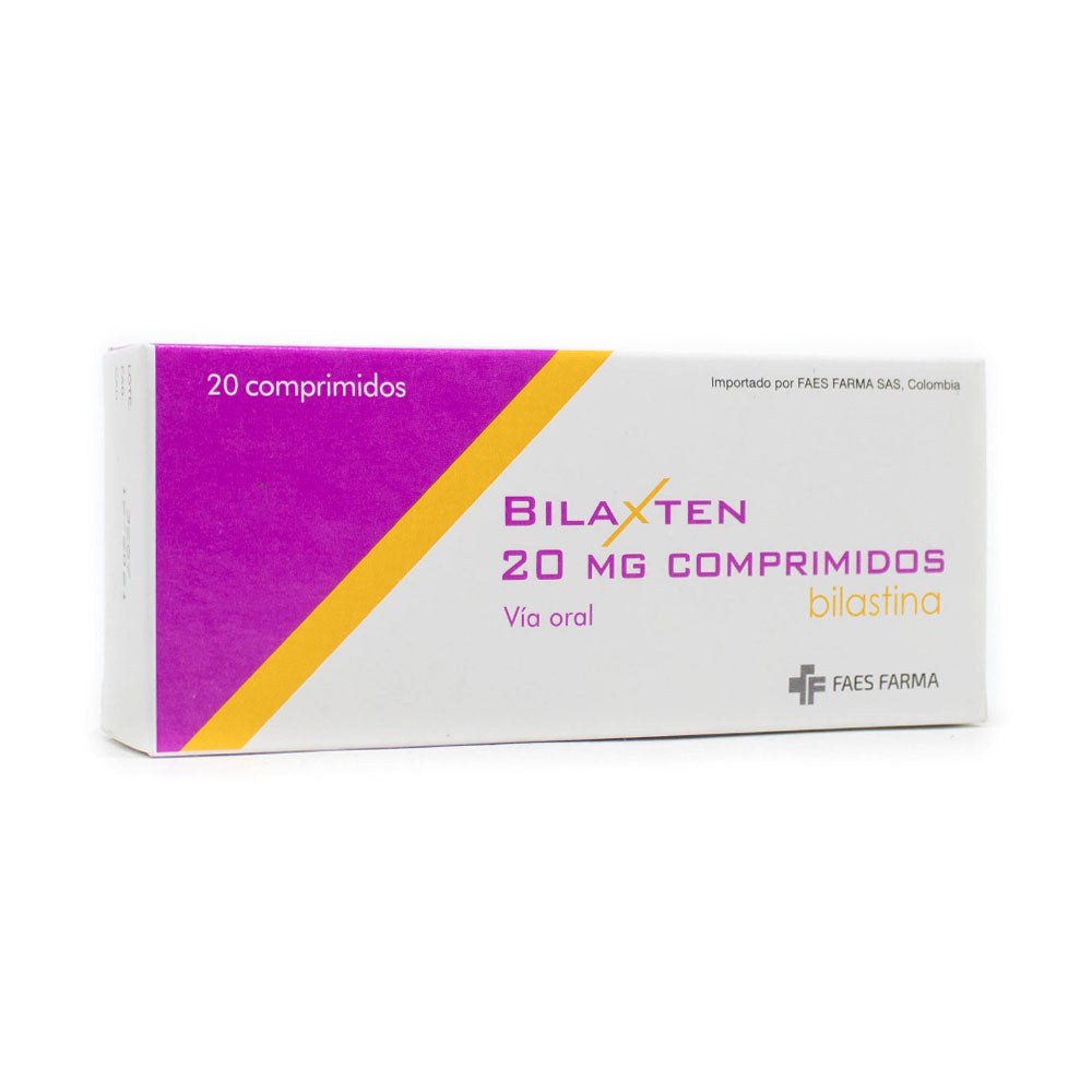 BILAXTEN (RG) COMPRIMIDOS 20 MG CAJA X 20 UNDS