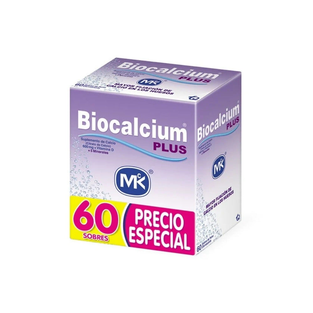 BIOCALCIUM PLUS EFERV P.E. SOBRES CAJA X 60 UNDS