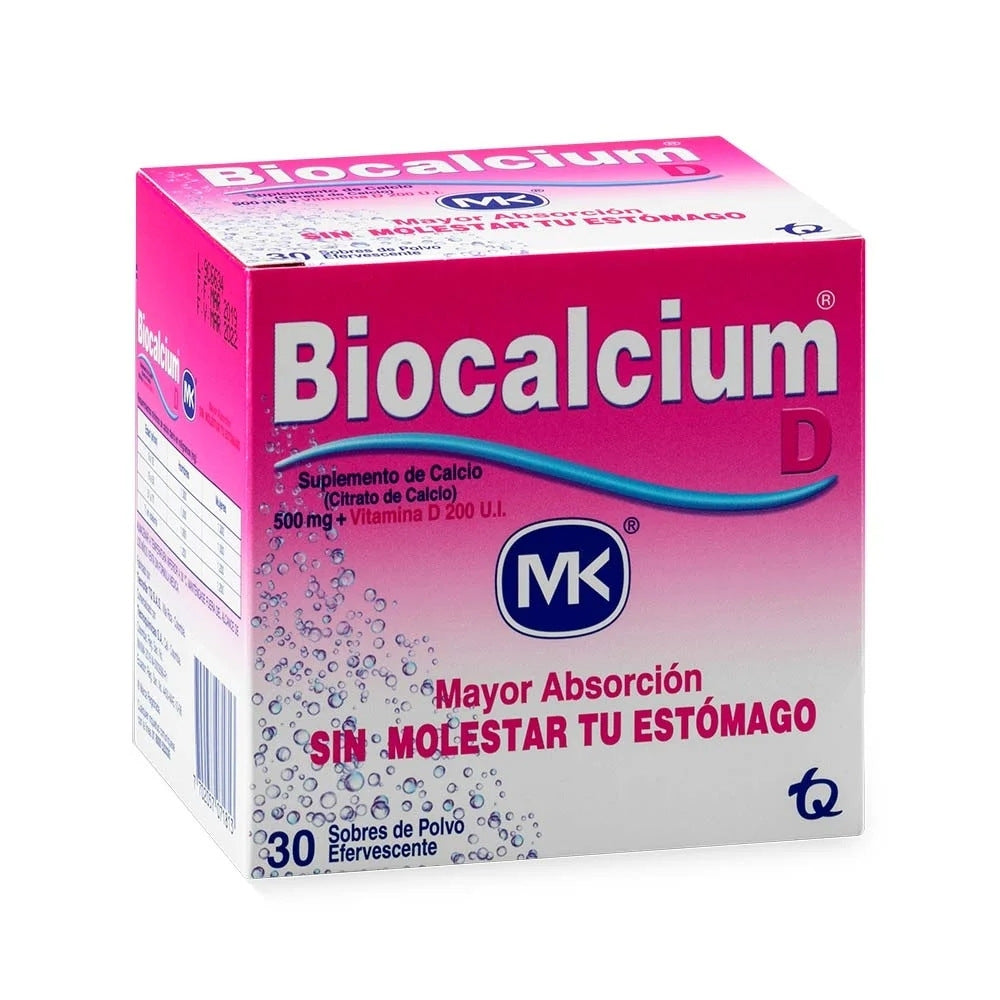BIOCALCIUM-D EFERVESCENTE SOBRES CAJA X 30 UNDS