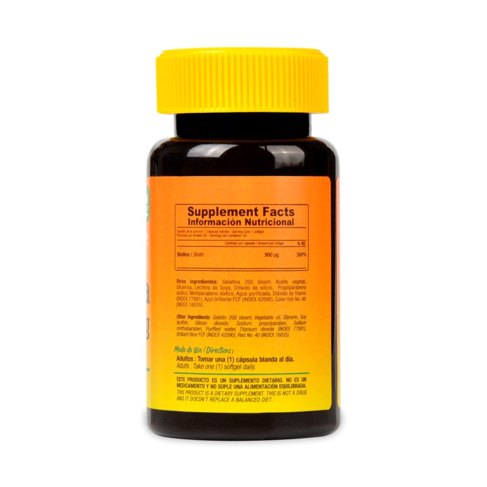 BIOTINA GOOD NATURAL SOFT GELS 900 MCG FRASCO X 60 UNDS