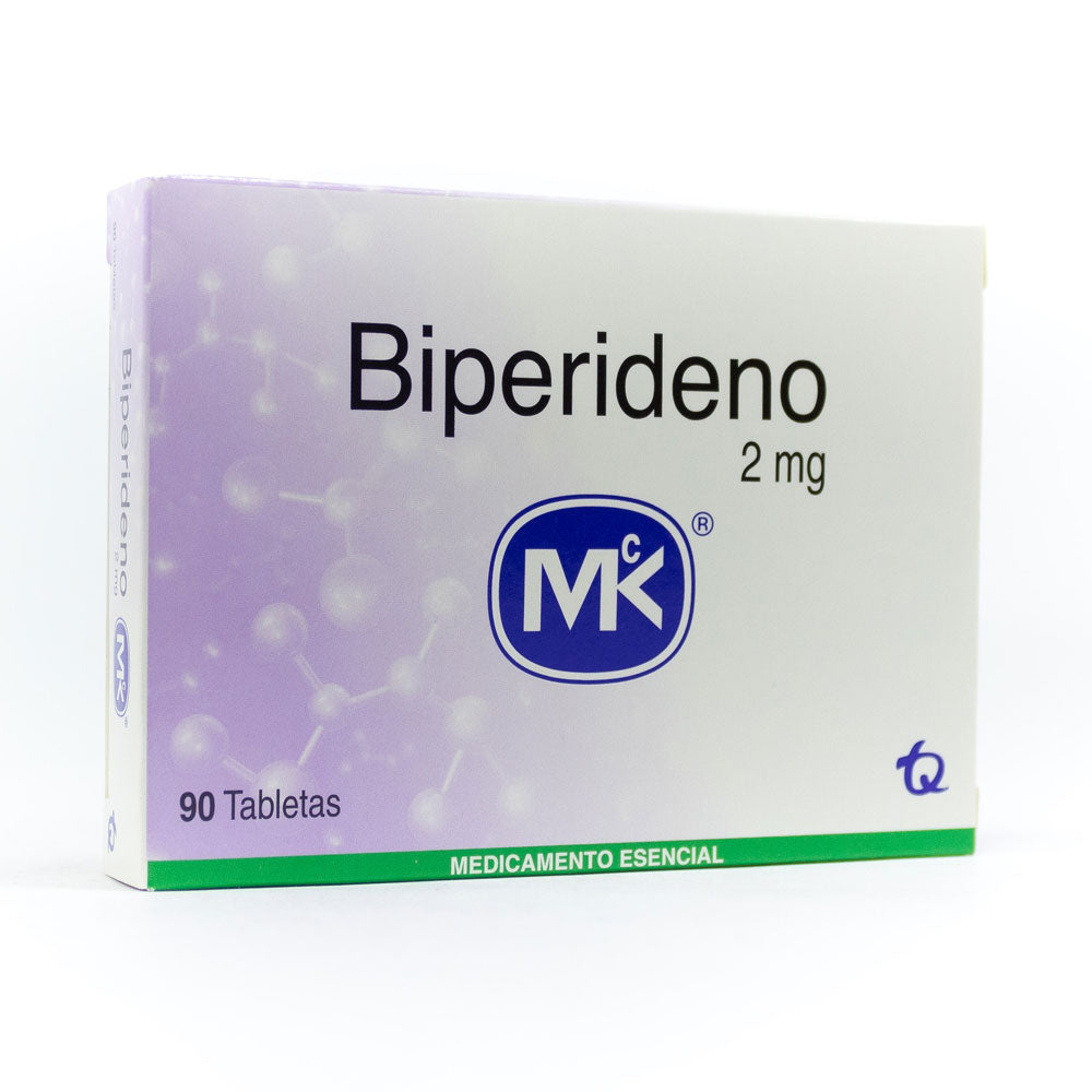 BIPERIDENO MK TABLETAS 2 MG CAJA X 90 UNDS