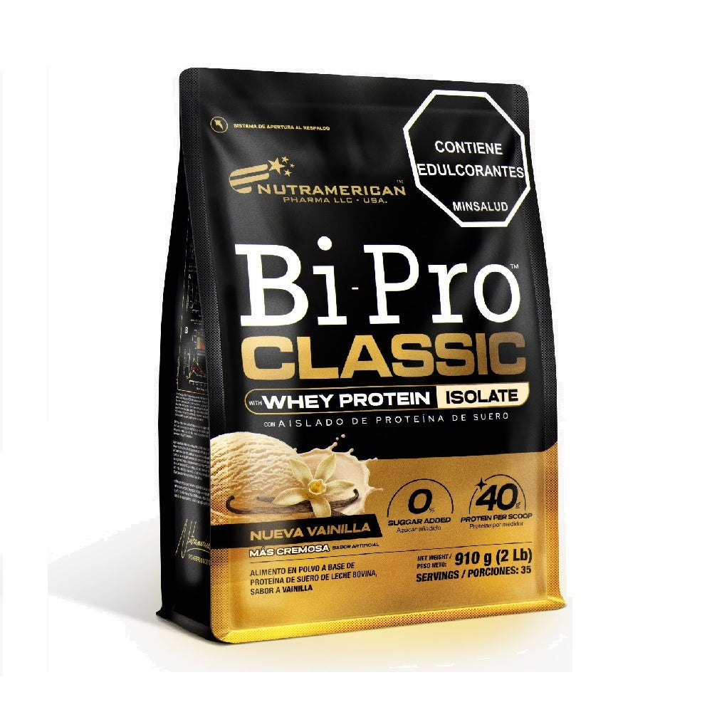 BIPRO CLASSIC NUTRAMERICAN PROTEINA VAINILLA BOLSA 910 G