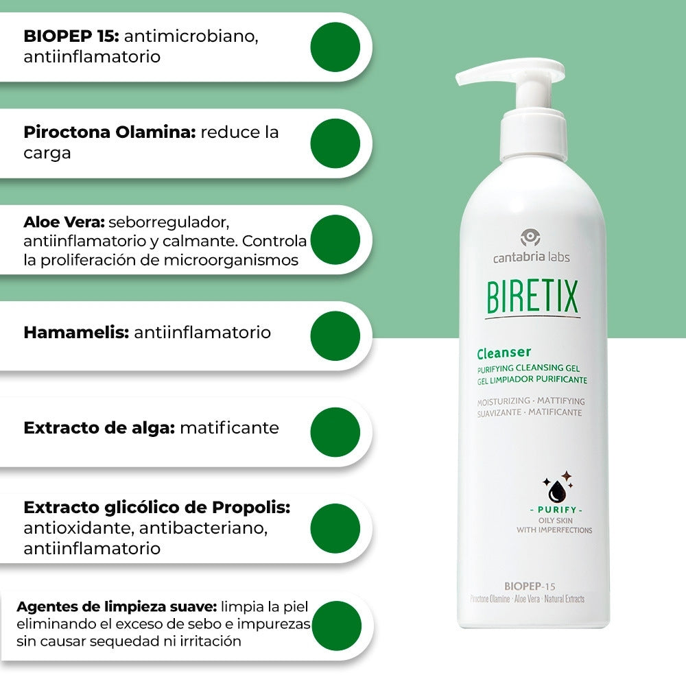 BIRETIX CLEANSER GEL LIMPIADOR GEL FRASCO 400 ML