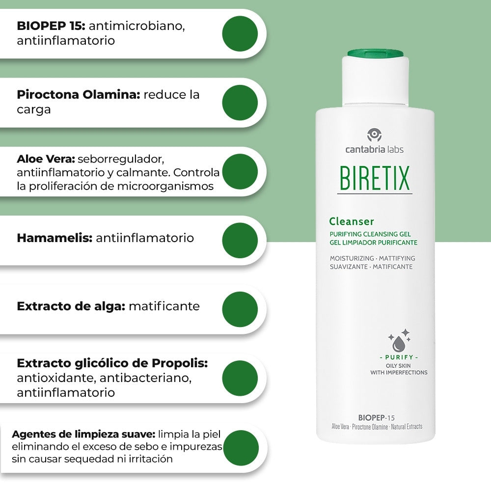 BIRETIX CLEANSER GEL LIMPIADOR TUBO 200 ML