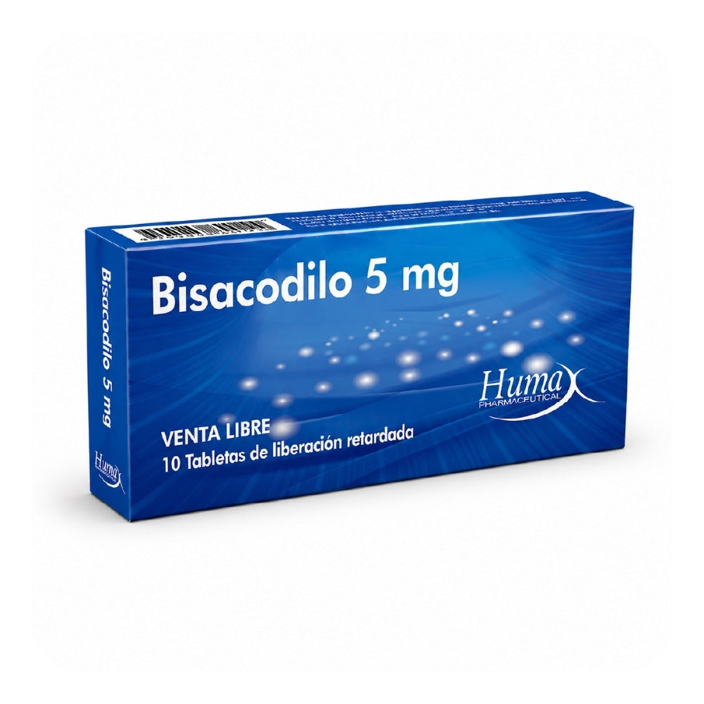 BISACODILO HUMAX TABLETAS 5 MG CAJA X 10 UNDS