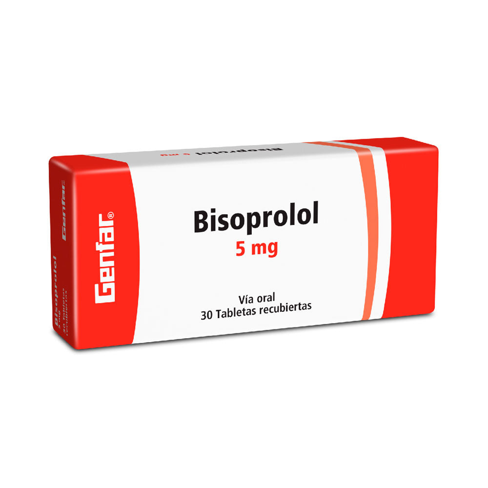 BISOPROLOL GENFAR (RG) TABLETAS 5 MG CAJA X 30 UNDS