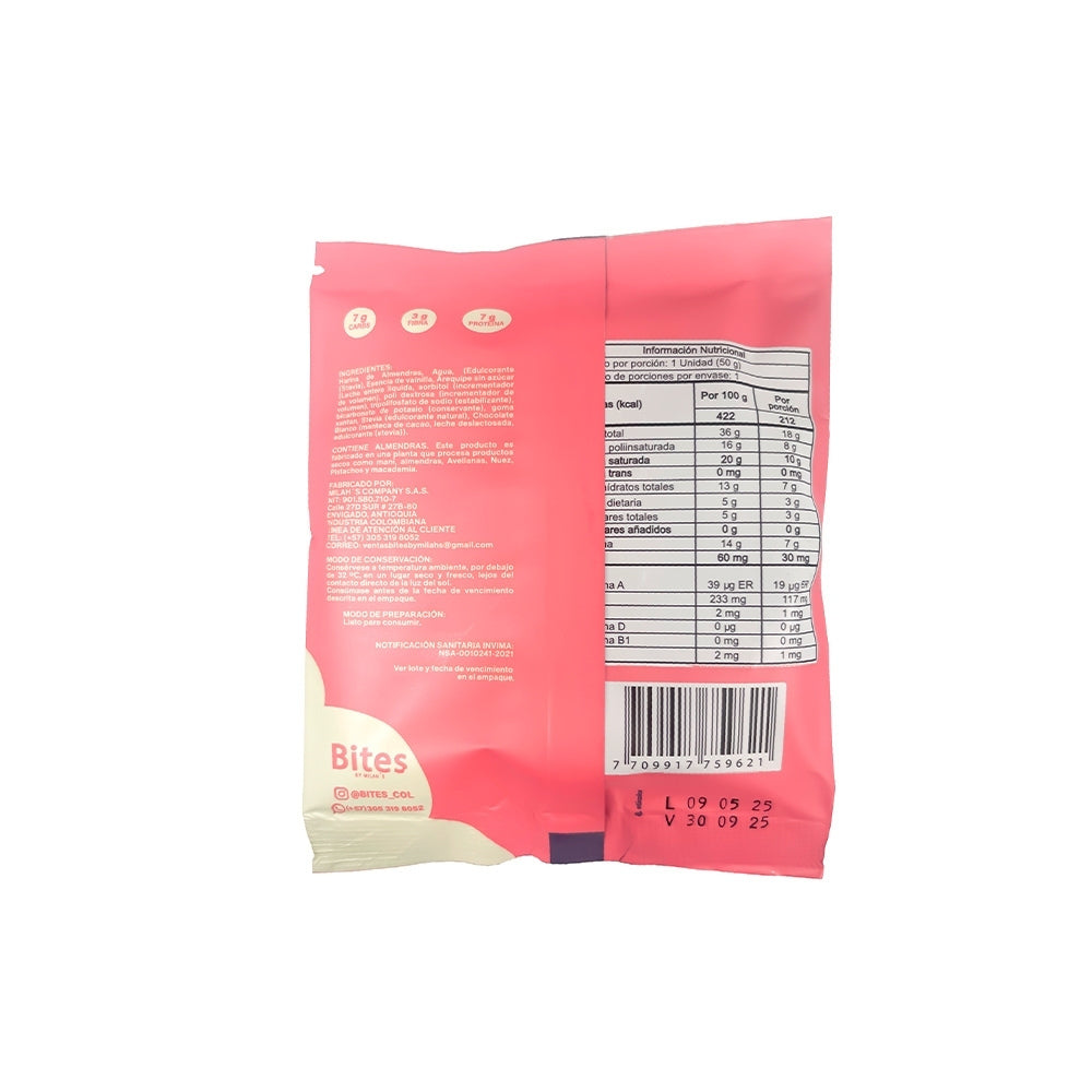 BITES ALFAJOR BLANCO BOLSA 50 G