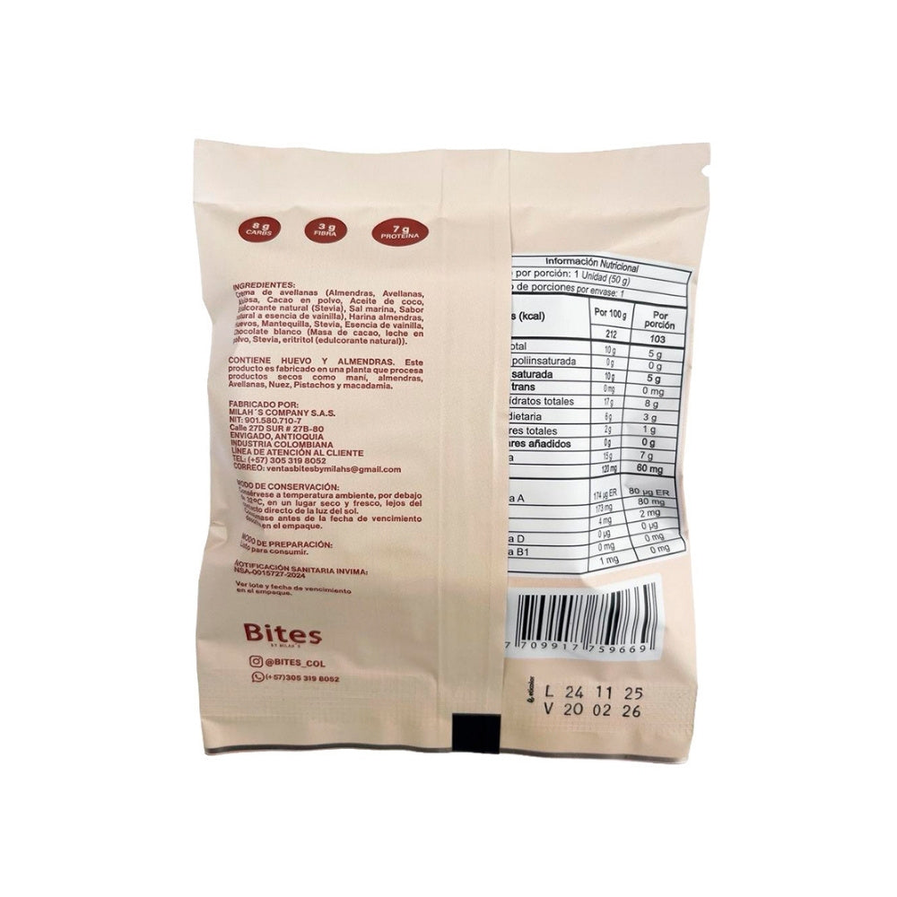 BITES BROWNIE FUDGY BOLSA 50 G