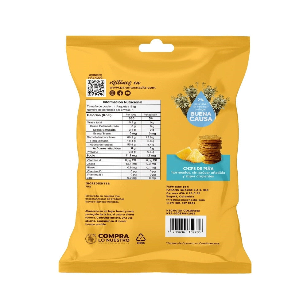 BITES PIÑA HORNEADA GOOD CHIPS DOYPACK 15 G