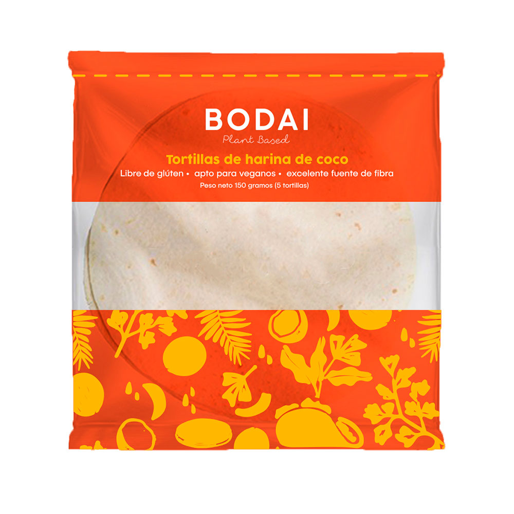 BODAI TORTILLAS HARINA COCO BOLSA X 5 UNDS