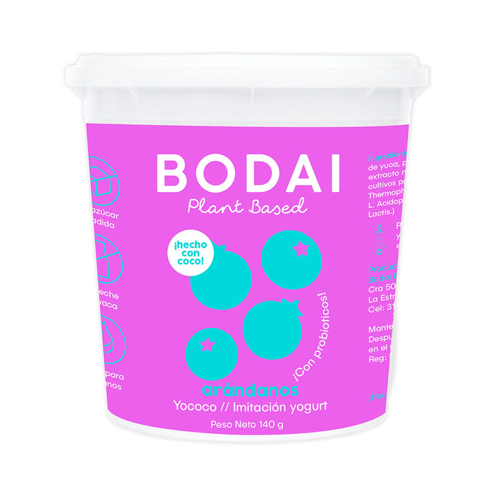 BODAI YOCOCO YOGURT ARANDANO FRASCO 140 G