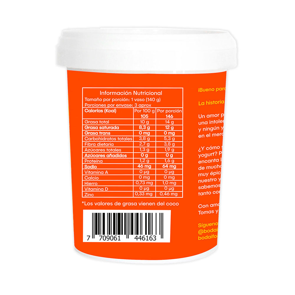 BODAI YOCOCO YOGURT NATURAL FRASCO 500 G