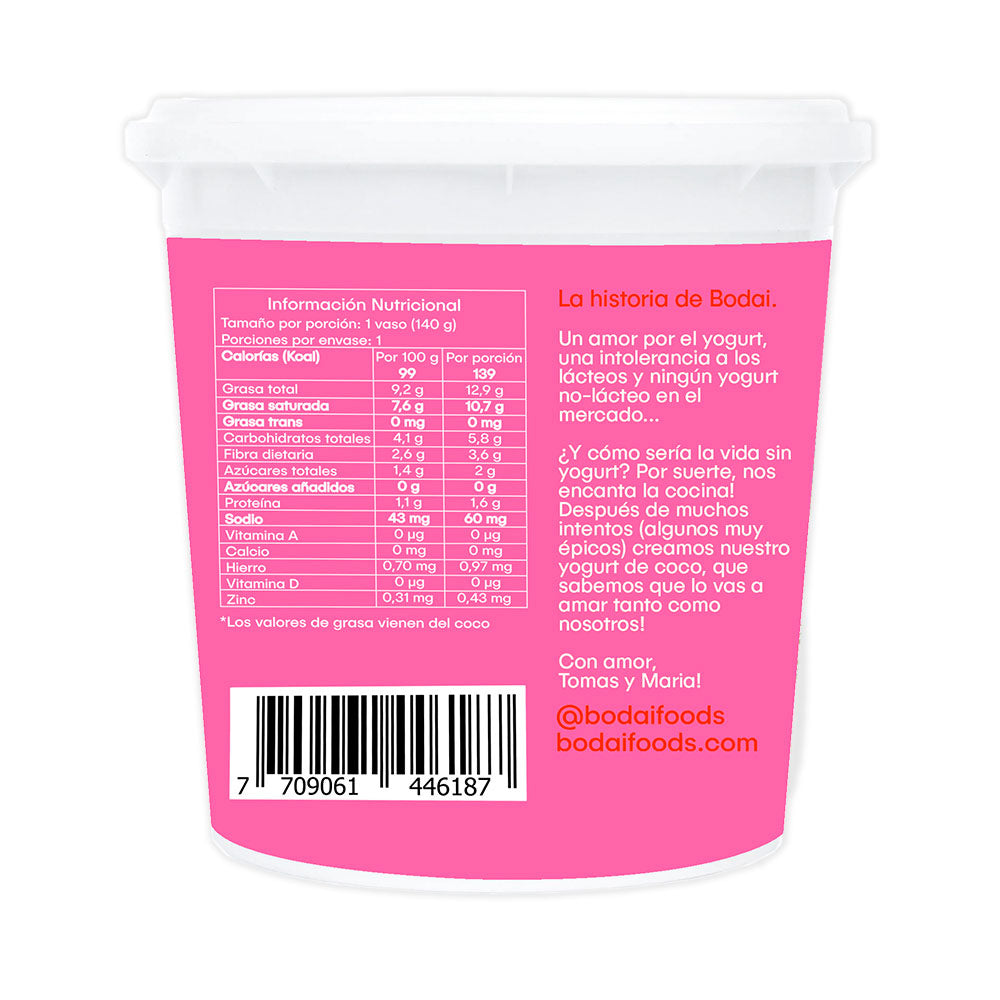 BODAI YOCOCO YOGURT VAINILLA - FRESA FRASCO 140 G