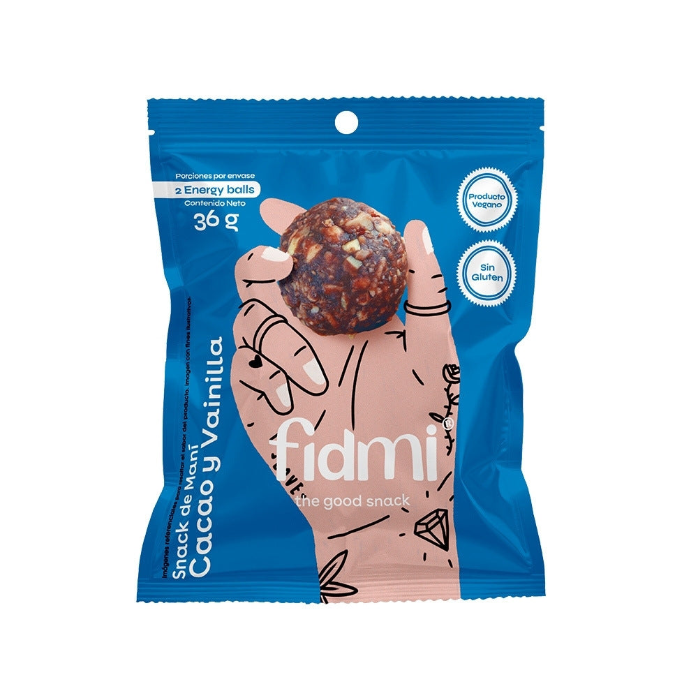 BOLITA DE ENERGIA FIDMI 100% CHOCOLATE BOLSA 36 G