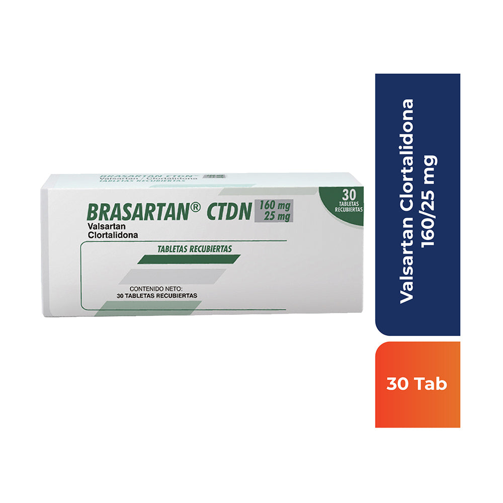 BRASARTAN CTDN TABLETAS 160 MG/25 MG CAJA X 30 UNDS