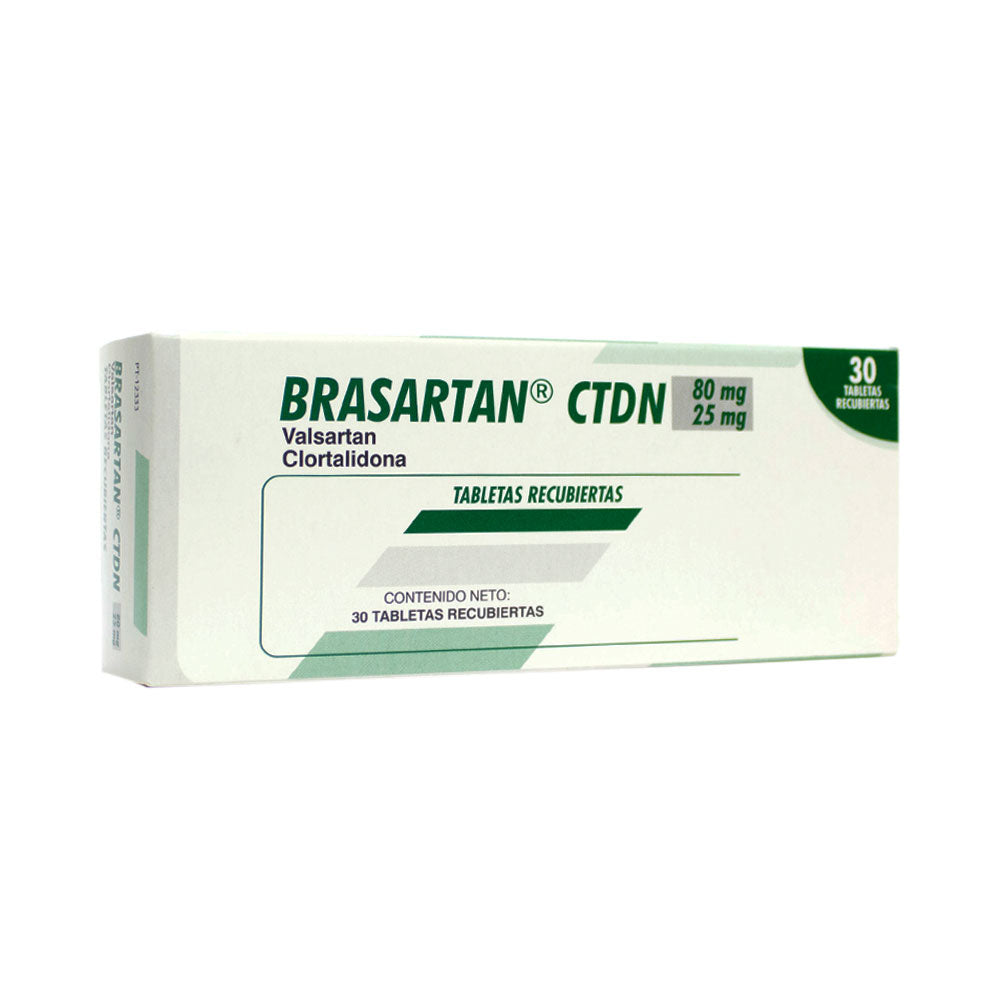 BRASARTAN CTDN TABLETAS 80/25 MG CAJA X 30 UNDS